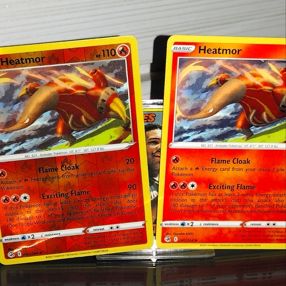Pokemon | Toys | Mint Condition Heatmor 4264 Lot Of 2 Cards One Holo One  Regular | Poshmark